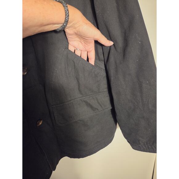 Vintage High Sierra Chore Jacket Black Plaid Flannel Lined Button Mens Size XL - Picture 6 of 14